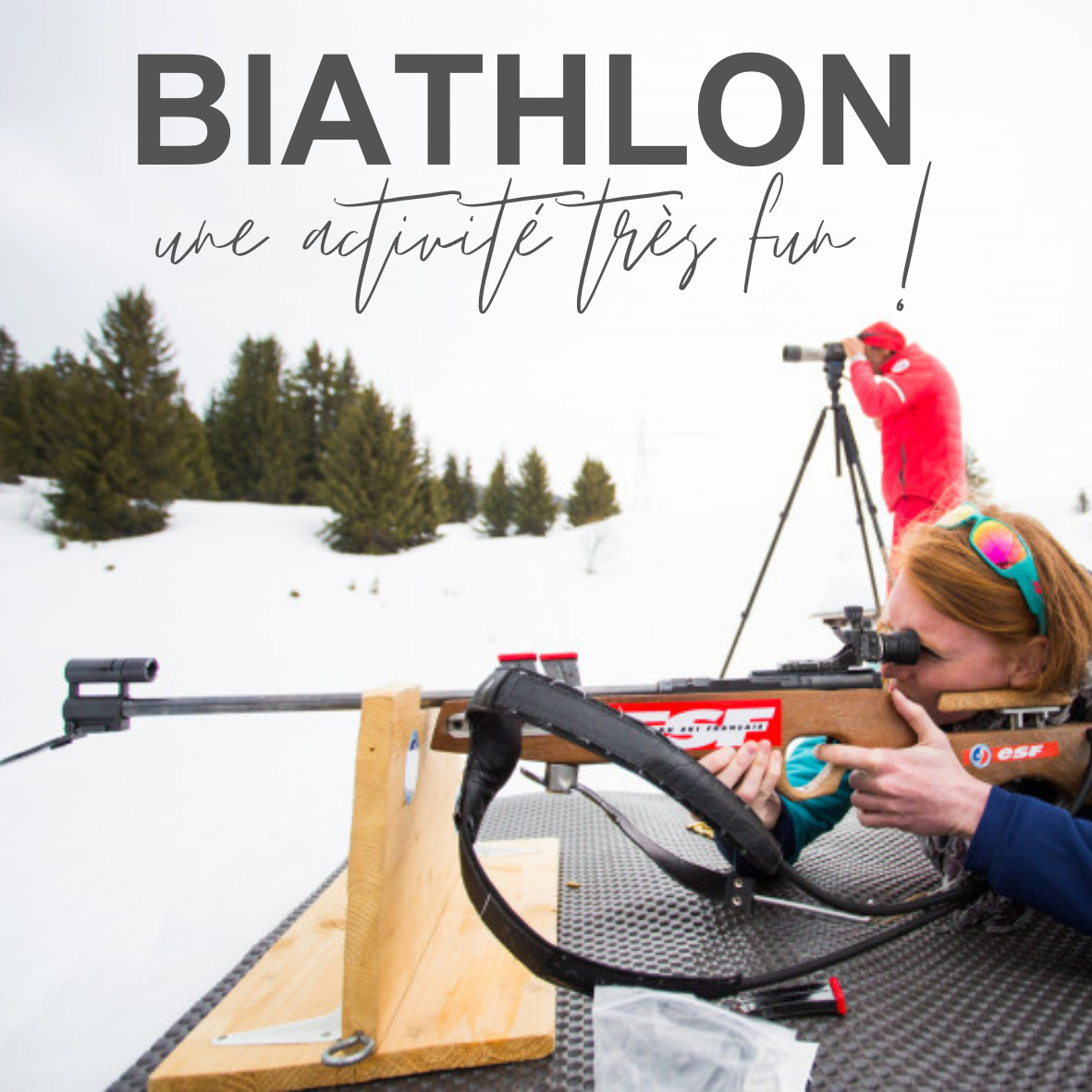 biathlon, été comme hiver dans le beaufortain dans le jardin du chalet.